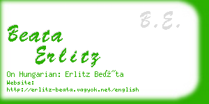 beata erlitz business card